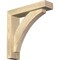 Ekena Millwork Thorton Block Rough Sawn Bracket w/ Offset Brace, Douglas Fir, 4"W x 16"D x 16"H BKT0402X16X16THR05RDF - alternate 1